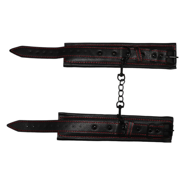 Black Genuine Leather Cuffs - Image 8