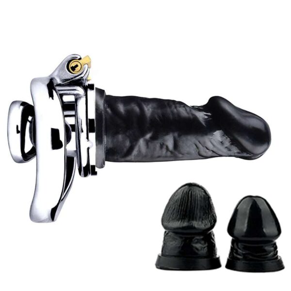 Flathead Flat Chastity Cage with Dildo Attachment - Image 9