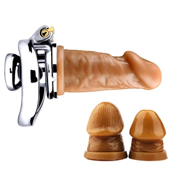 Flathead Flat Chastity Cage with Dildo Attachment - Image 10