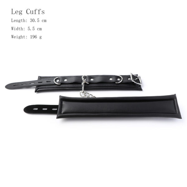 6-Piece Locking Leather Restraint Kit - Image 11